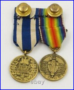 WWI / World War 1 MEUSE-ARGONNE Defensive Service Miniature Ribbon Medals (18mm)