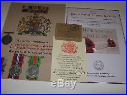 WW 2 Casualty RAF 90 Sqdn KIA Medal group Father & Sons Died in Service Lot RNVR