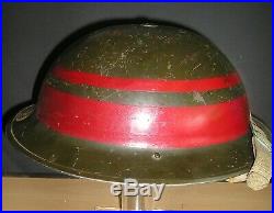 WW-II British Senior Company Fire Officer's MK-II Steel Helmet & Defence Medal