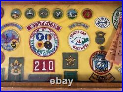 WW II Daughters of the Confederacy Medal & 1950s 60s Boy Scout Badges, Framed