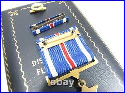 WW II Distinguished Flying Cross Medal Set DFC Coffin Case Slot Sewn Brooch 1C3