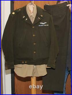 WW II USAAF 8th AF PILOT DFC-AIR MEDAL-ETO-RIBBONS ETO JACKET, TROUSERS