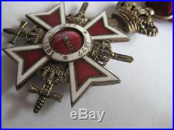 WW II medal of the crown from Romania pre made 1945 original antique award
