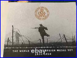 World War 1 Campaign Medal Set In Silver Worcestershire Medal Service
