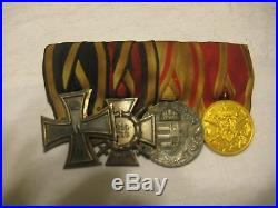 World War 1, German 4 Medal Bar, Named