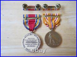 World War 2 (WW II) 1945 Lot Sterling/Gold Philippines Trench Art Ring, Medals