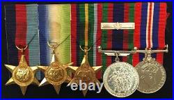 World War II Canadian Group of Medals Mounted