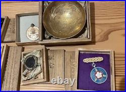 World War II Imperial Japanese Army Medal, Sake Cup, Military Booklet Bundle