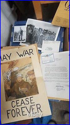 World War II Memorabilia Uniform Letters Posters Photos Clothing Medals Tags