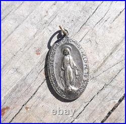 World War II WWII Catholic Service Woman Mother Mary Help Me to Serve Pendant