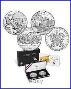 World War I Centennial 2018 Silver Dollar and Navy Medal Set Lot 1
