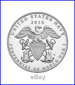 World War I Centennial 2018 Silver Dollar and Navy Medal Set Lot 2