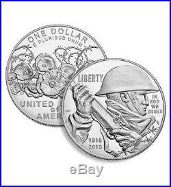 World War I Centennial 2018 Silver Dollar and Navy Medal Set Lot 2