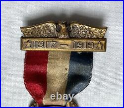 World War I Service Medal with Box Ransom County, North Dakota ND NAMED