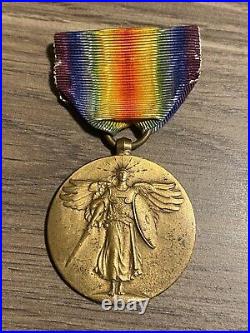 World War I Victory Medal 3 Bars St Mihiel Aisne-Marne Meusse-Argonne Provenance