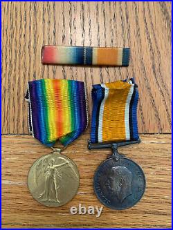 World War One Medals Duo Original With Clip