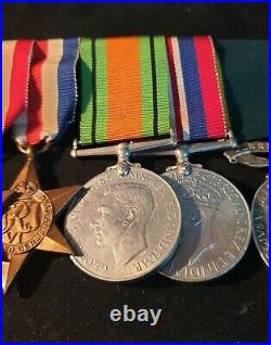 World War Two 7-Medal & Miniature Bar to 912377 Gunner J M Lyons Royal Artillery
