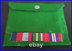 World War Two Court-Mounted 3 Medal Pacific Star Group withSmall Pouch & Medal Bar