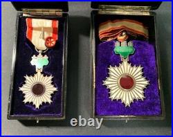 World war? Imperial Japanese Rising Sun Medals 3rd & 6th Class, Boxed