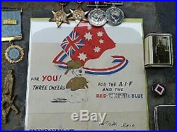 Ww11 Aif Australian P. O. W Medal Group Died 1943 Thai-burma Railway Large Lot