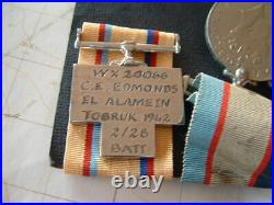 Ww11 Australian Medal Group Wx20066 C. E Edmonds 2/28 Batt El Alamein, N. G, Labuan