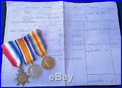 Ww1 1914/15 Trio Of Medals To Bugler J E Brown Rmli Enlisted At 14 Years Old