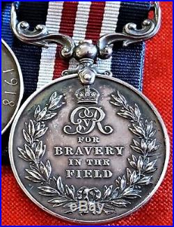 Ww1 British Army 1918 Military Medal Group Wounded In Action 138464 Gnr Carter