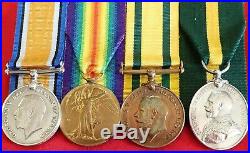 Ww1 British Army Territorial Medal Group To 374063 Qtr Master Sergeant Geall Ra