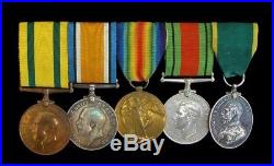 Ww1 British Group Of 5 Territorial War Medal, War & Victory, Defence & Efficiency