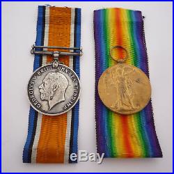 Ww1 British War Victory Medal Pair 1st Day Battle Of The Somme Kia Lincolnshire
