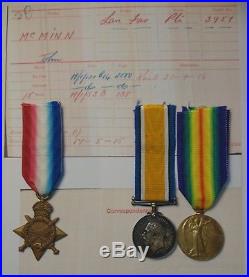 Ww1 Death Plaque & Box & Trio Of Medals/badges Killed Ia Somme Lancs Fus Mcminn
