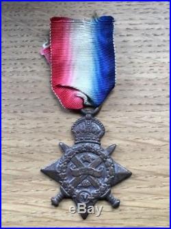 Ww1 Gallipoli Casualty 1914 Star Medal Lost On Royal Edward Steeple Bumpstead