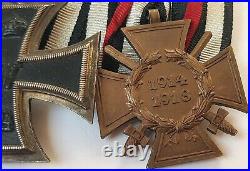 Ww1 German Amazing Medal Set Iron Cross + War Merit Hindenburg Ek2 Prussian Wh