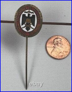 Ww1 German Frontline Fighters Enamel Stickpin Award Medal Veteran Association