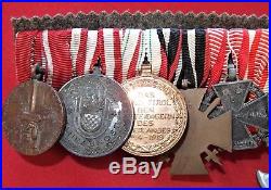 Ww1 Kingdom Of Austria Hungary 8 Place Medal Bar Ww2 Croat Medal Anti Partisan