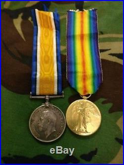 Ww1 Medal Pair To 18th London Irish & Prince Of Wales Leinster Regiment. Irish