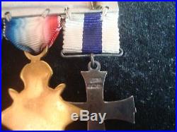 Ww1 Medals. Scarce Silver Military Cross, 1914 Mons Star Trio Miniature Medals