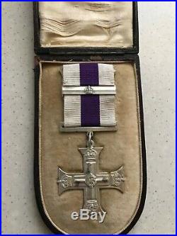 Ww1 Military Cross Medal With Bar Stg/sil