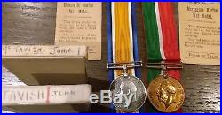 Ww1 Pair Medals Mercantile Marine War Medal & British War Medal In Boxs Of Issue