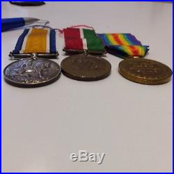 Ww1 Trio Medals Mercantile Marine War Medal & British War Medal, Victory Medal
