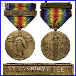 Ww1 U. S. Navy Victory Medal Atlantic Fleet Clasp Fullford Bar Wwi World War 1