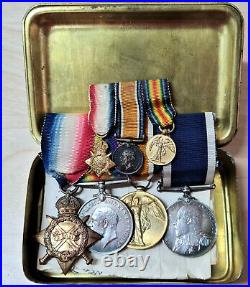 Ww1 U-boat Attack Royal Navy Killed In Action Medals 75516 J Palmer Hms Vernon