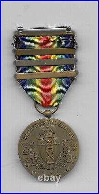 Ww1 Us Victory Medal With 3 Bars