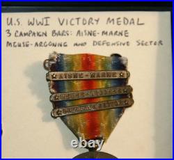 Ww1 Us Victory Medal With 3 Bars #2