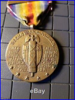 Ww1 Us Victory Medal With 5 Clasp Please Read Full Ad There Is A Lot Here