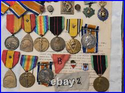 Ww1 Ww2 Belgian Agents Resistance Prisoner Pow Casualty Medals + Badges -joassin