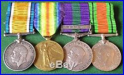 Ww1 & Ww2 Medal Group With Gsm Iraq, Pte Quayle, East Yorkshire Regiment