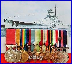 Ww1 & Ww2 Naval British Empire Medal Group Malluburn. MID Sinking Scharnhorst