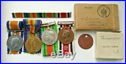Ww1 Ww2 Special Constabulary Medal Group To Charlie Vernon From Buckinghamshire