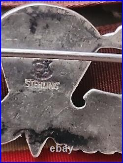 Ww2 -3-medals - Sterling Silver Jump Wings + Silcy Battle Flag